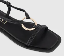 Sam Hardware Detail Slingback Sandals