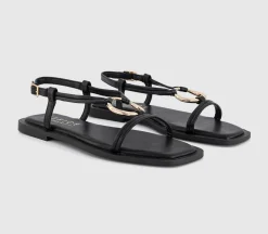 Sam Hardware Detail Slingback Sandals