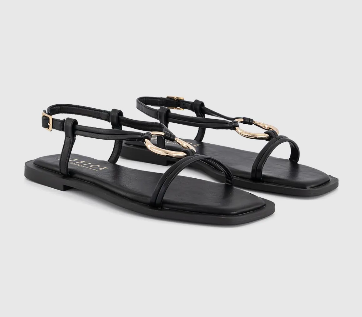 Sam Hardware Detail Slingback Sandals