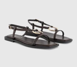 Sam Hardware Detail Slingback Sandals