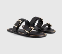 San Francisco Double Buckle Flat Sliders