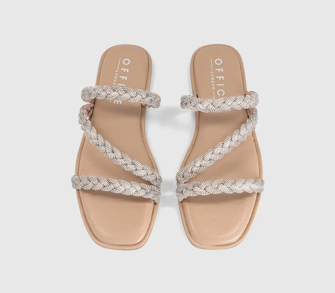 Sapphire Asymmetric Embellished Slide