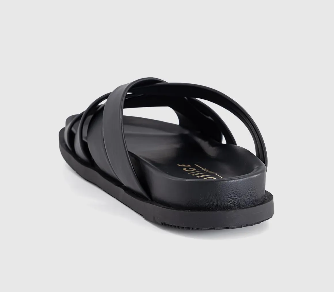 Saxon Cross Strap Footbed Sliders