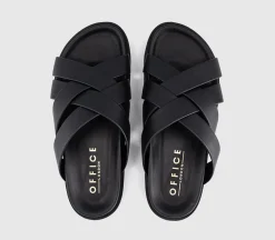 Saxon Cross Strap Footbed Sliders