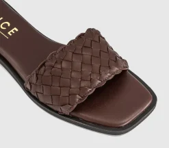 Scottie Leather Weave Sliders