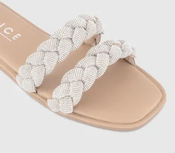 Secretly Embellished Plaited Double Band Slides