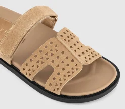 Serena Cut Out Two Strap Footbed Sandals
