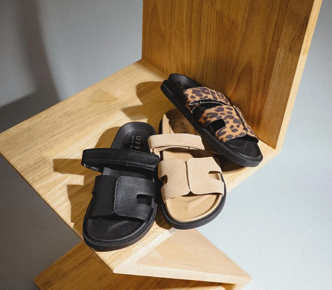 Serena Cut Out Two Strap Footbed Sandals