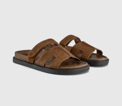 Serena Cut Out Two Strap Footbed Sandals