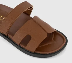 Serena Cut Out Two Strap Footbed Sandals