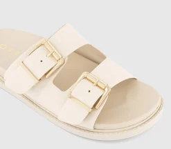Shae Double Buckle Footbed Sliders