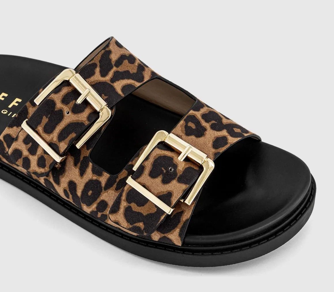 Shae Double Buckle Footbed Sliders