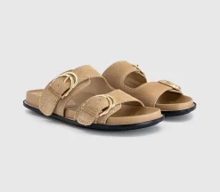 Shania Double Buckle Footbed Sandals