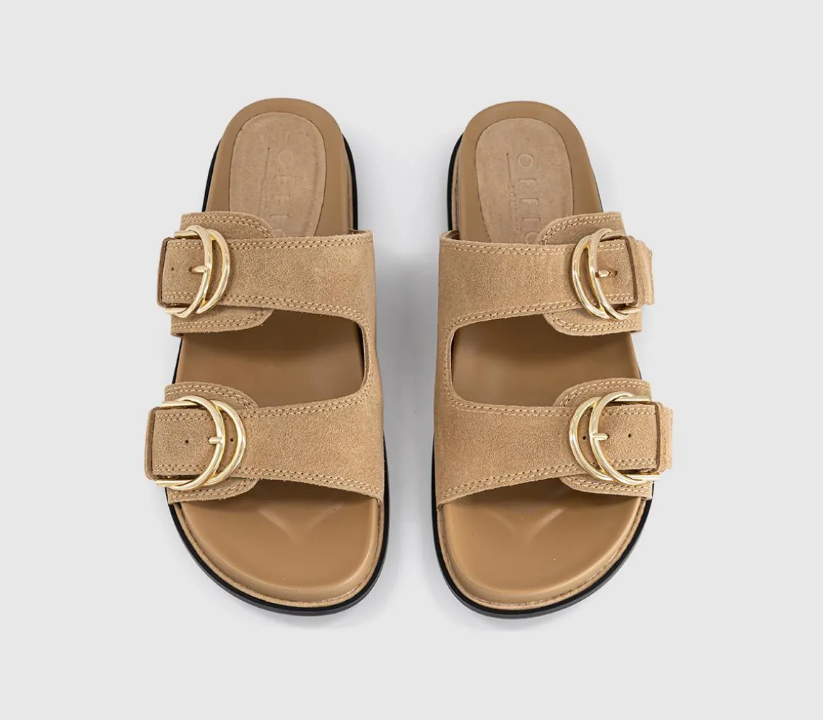 Shania Double Buckle Footbed Sandals