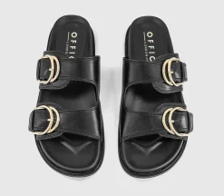 Shania Double Buckle Footbed Sandals