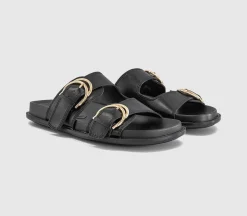 Shania Double Buckle Footbed Sandals