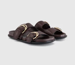Shania Double Buckle Footbed Sandals