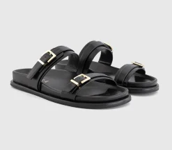 Shine Double Band Footbed Sliders