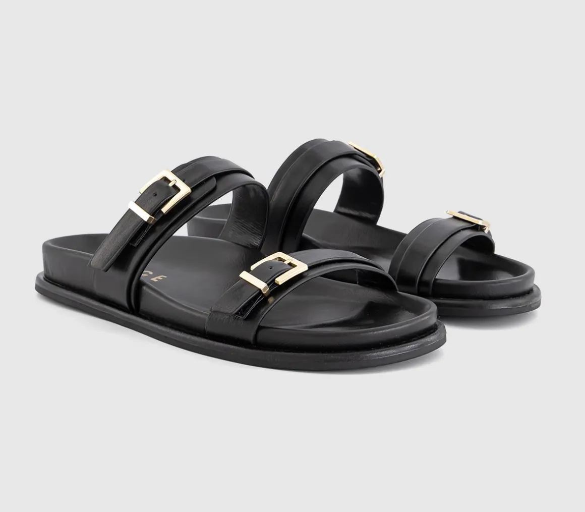 Shine Double Band Footbed Sliders