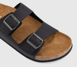 Sidney Double Buckle Footbed Sandals