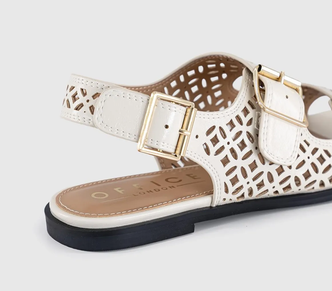 Sienna Laser Cut Buckle Detail Sandals