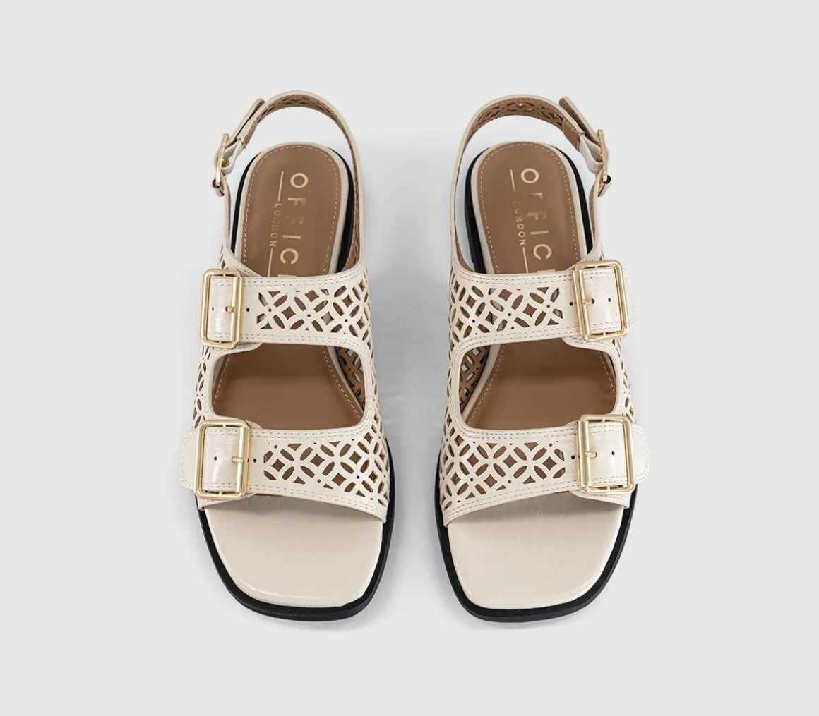 Sienna Laser Cut Buckle Detail Sandals