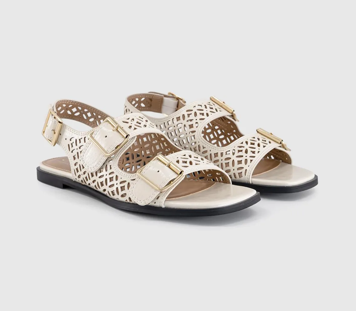 Sienna Laser Cut Buckle Detail Sandals