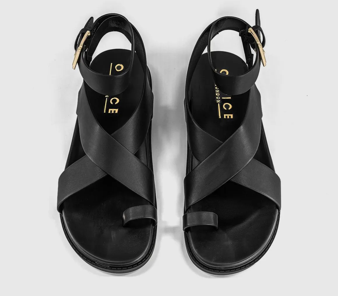 Simone Toe Loop Ankle Strap Footbed Sandals