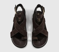 Simone Toe Loop Ankle Strap Footbed Sandals