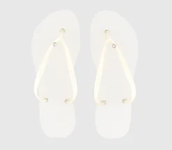 Slim Crystal Flip Flops