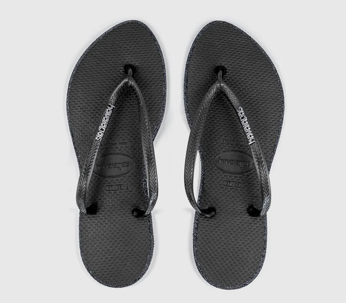 Slim Point Glitter Flip Flops