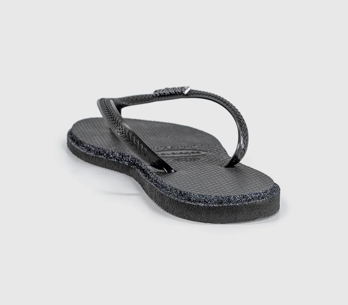 Slim Point Glitter Flip Flops