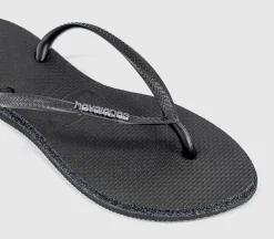 Slim Point Glitter Flip Flops