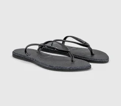 Slim Point Glitter Flip Flops