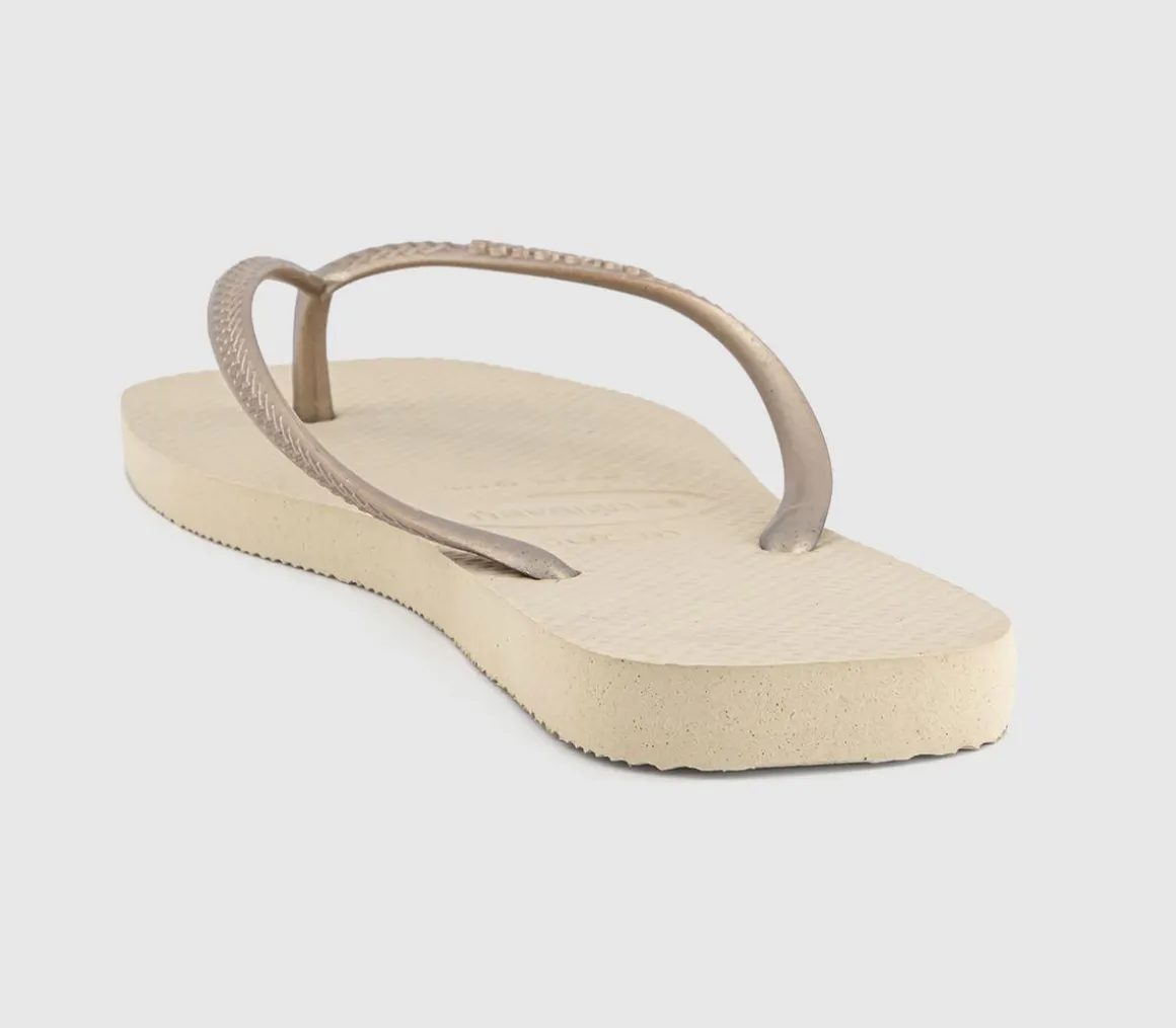 Slim Square Flip Flops