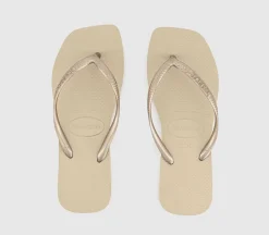 Slim Square Flip Flops