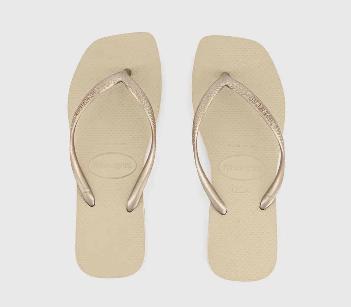 Slim Square Flip Flops