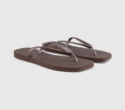 Slim Square Flip Flops