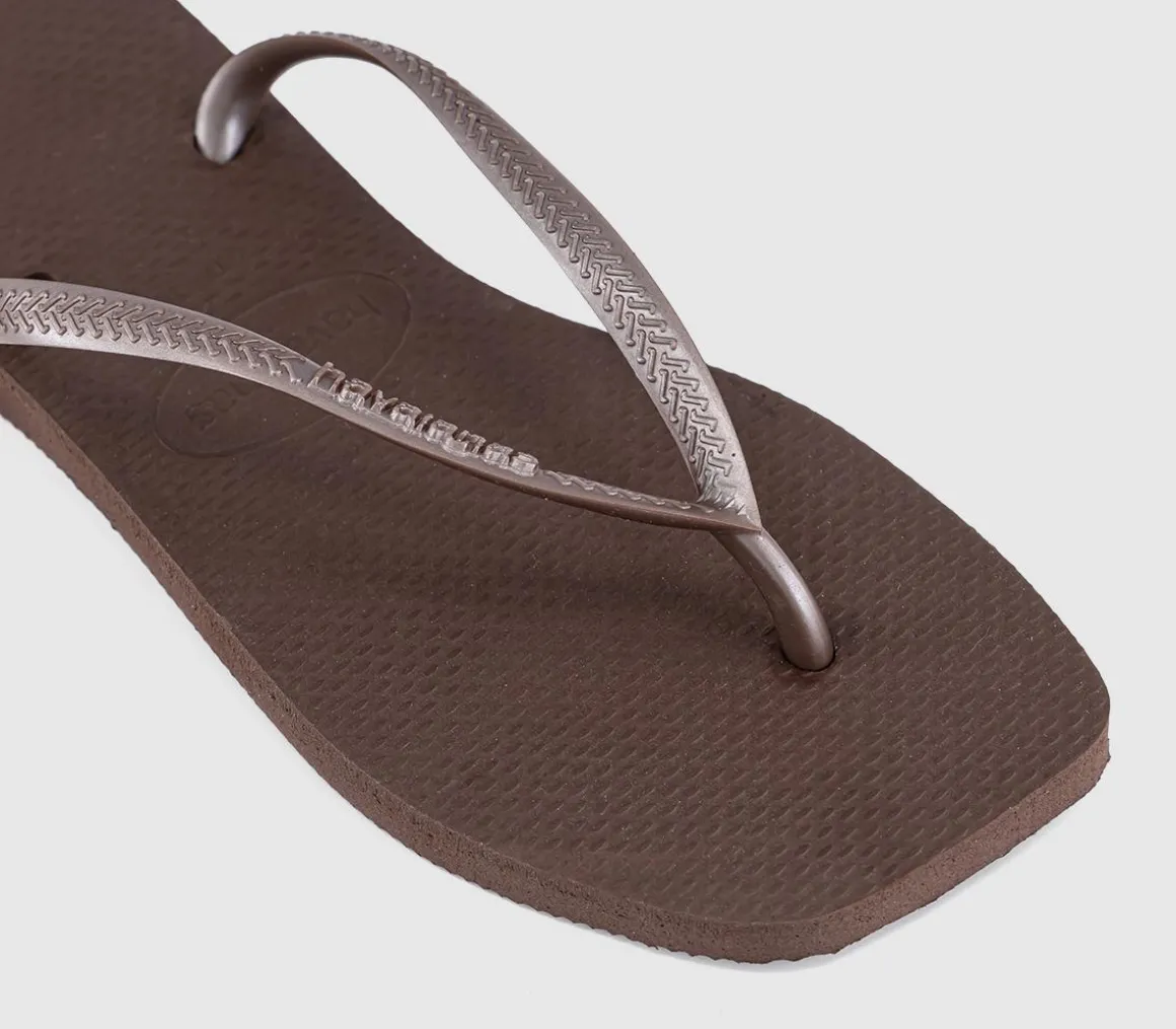 Slim Square Flip Flops