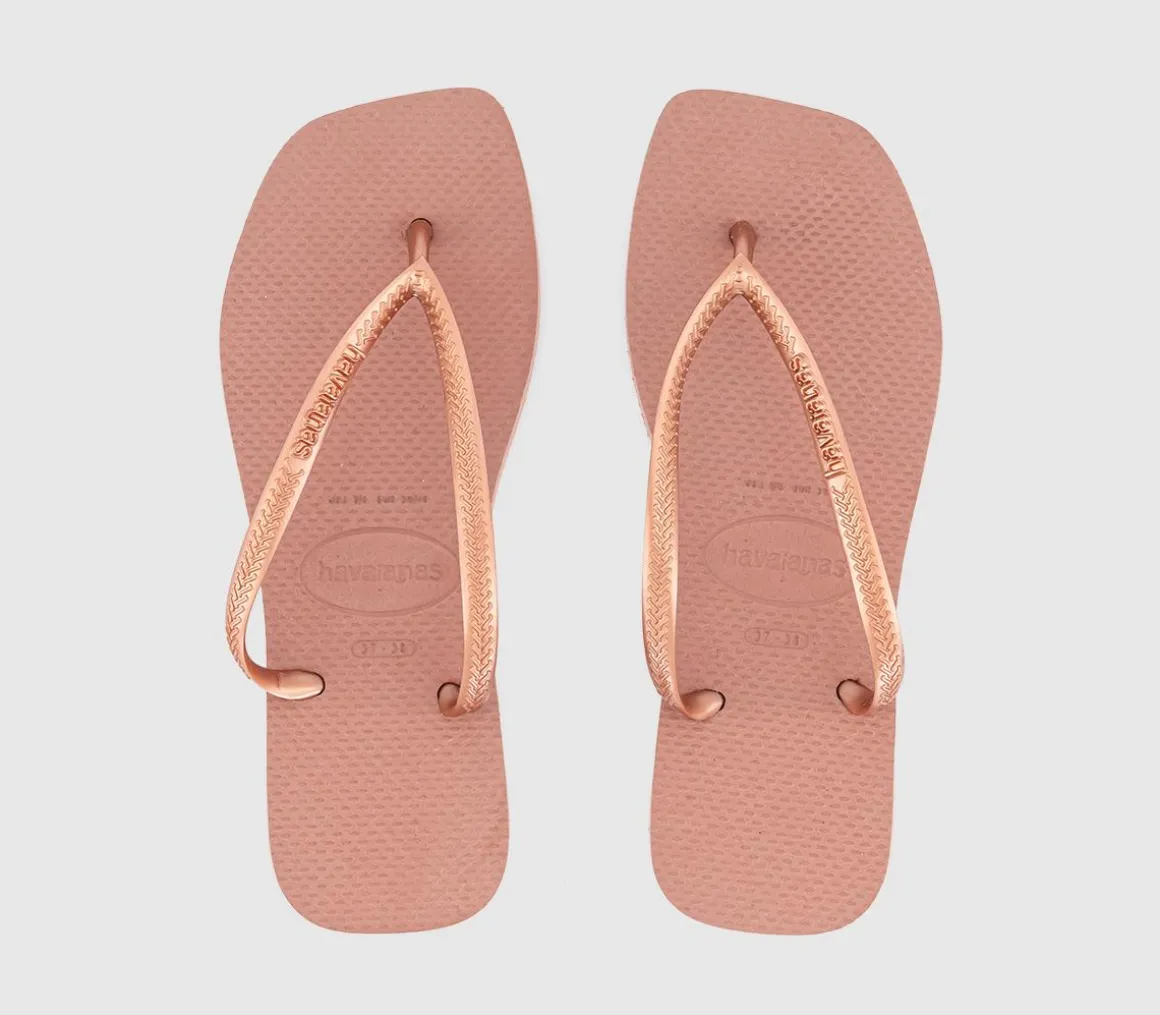 Slim Square Flip Flops