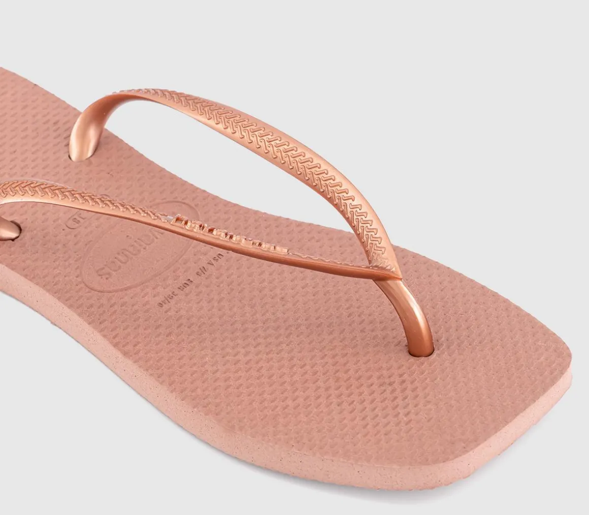 Slim Square Flip Flops