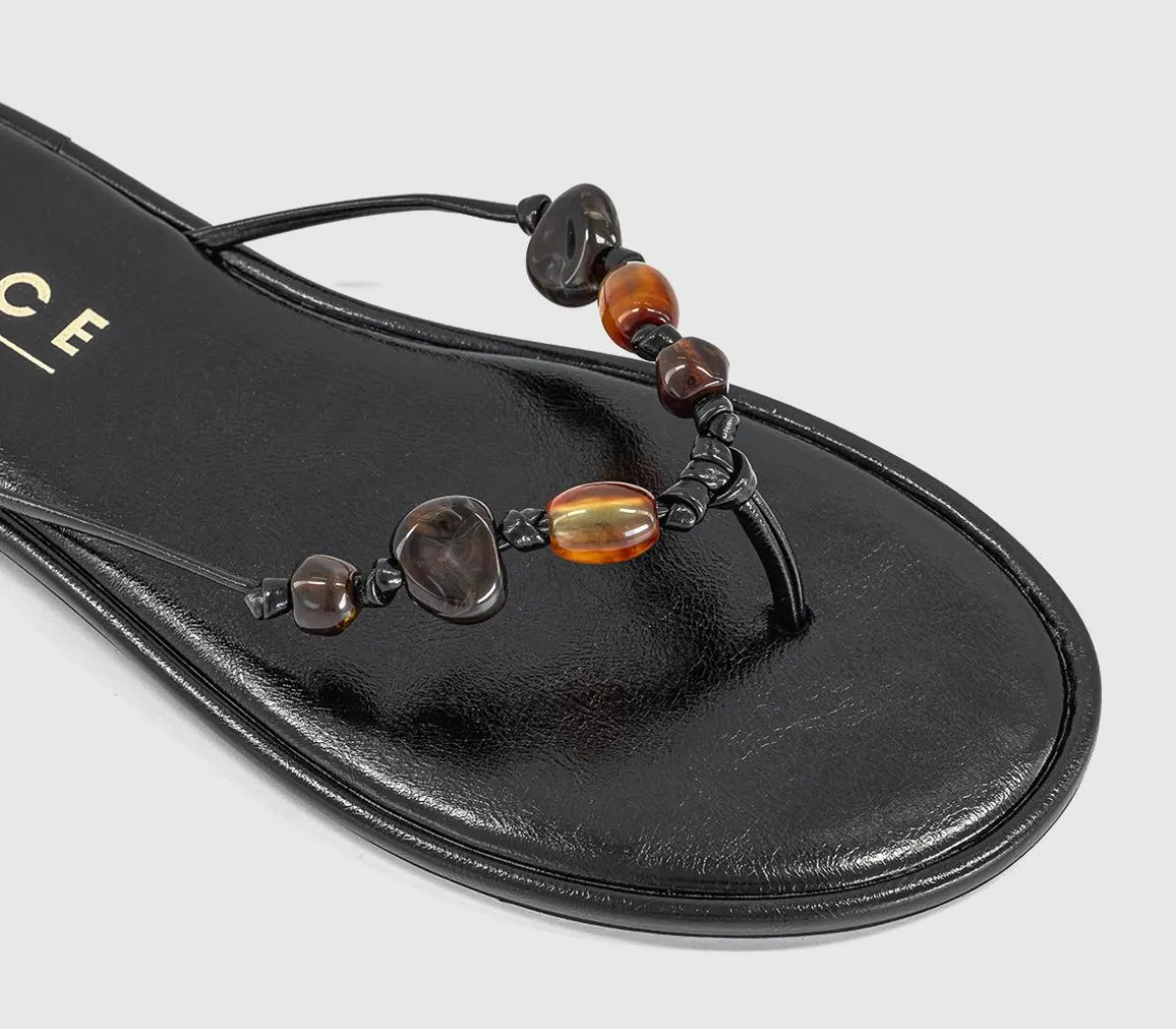 Soleil Beaded Toe Post Sandals