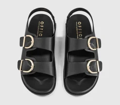 Sophie Double Buckle Strap Slingback Footbed Sandals