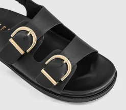 Sophie Double Buckle Strap Slingback Footbed Sandals