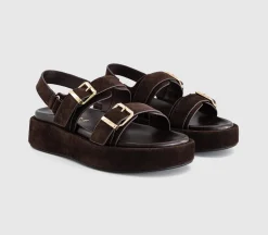 Springs Double Buckle Platform Sandals