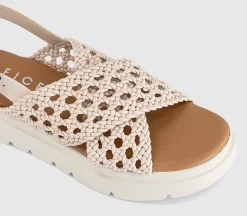 Suki Woven Cross Over Platform Sandals