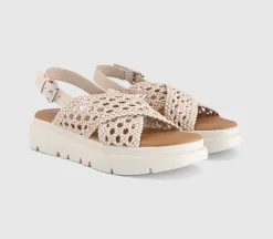 Suki Woven Cross Over Platform Sandals