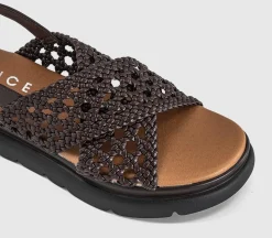 Suki Woven Cross Over Platform Sandals