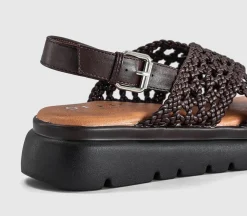 Suki Woven Cross Over Platform Sandals