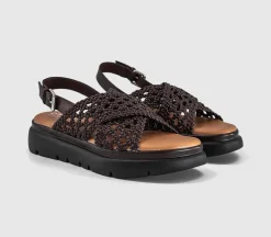 Suki Woven Cross Over Platform Sandals